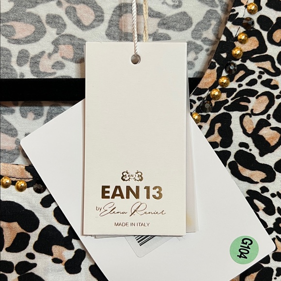 Barts Women's Leopard Print Blouse - Black, Brown, and White. Size 46/Medium - Picture 2 of 7